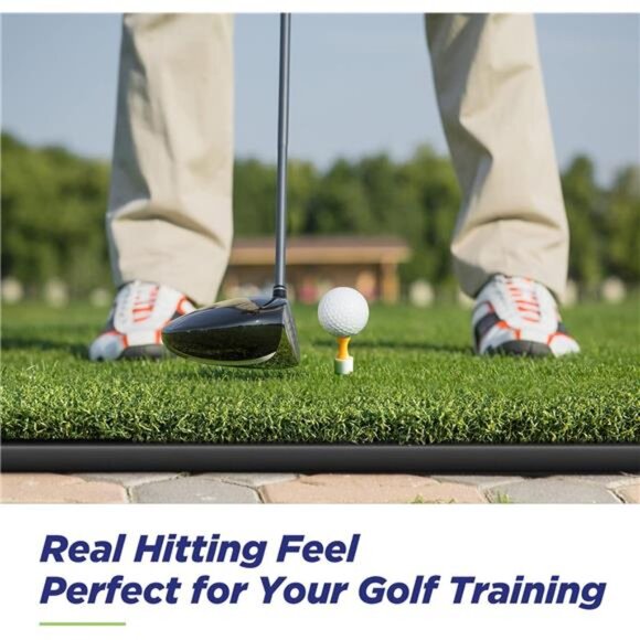 Golf Mat, 5x4ft & 5x5ft Golf Hitting Mats Practice with 10 Golf Balls, 9 Golf - Picture 3 of 7